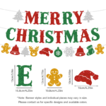 Christmas Gold Glitter Bunting & Garlands - Style 2601