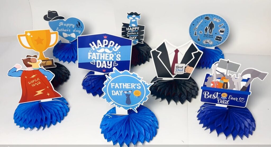 Father’s Day Honeycomb Table Decorations