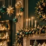 Hanging Bauble & Star Set (Emerald Glass-Look)