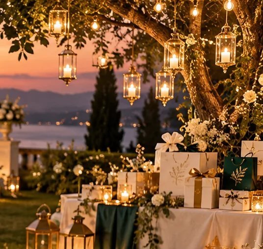 Lakeside Lantern & Hanging Candlelight Styling — Scene 02 Design Concept