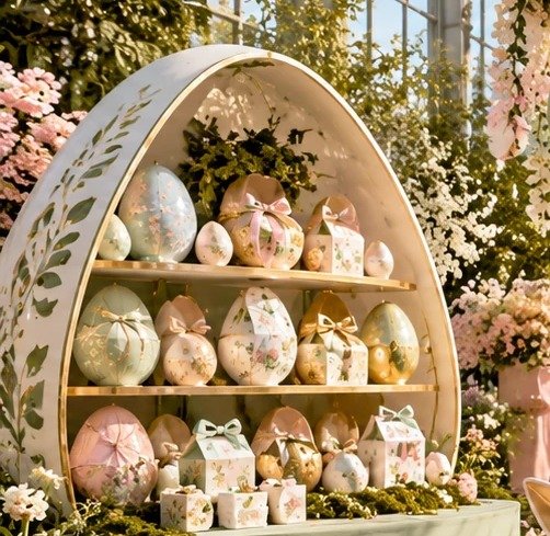 Egg-Shaped Display Shelving & Merchandising Unit — Scene 05 Design Concept
