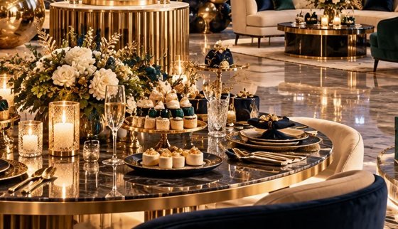 Art Deco Illuminated Orb Centrepiece — Scene 06 Design Concept