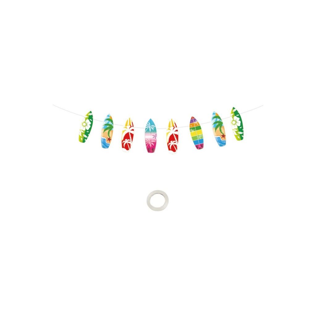 Hawaiian Surfboard Bunting Banner — Luau Garland