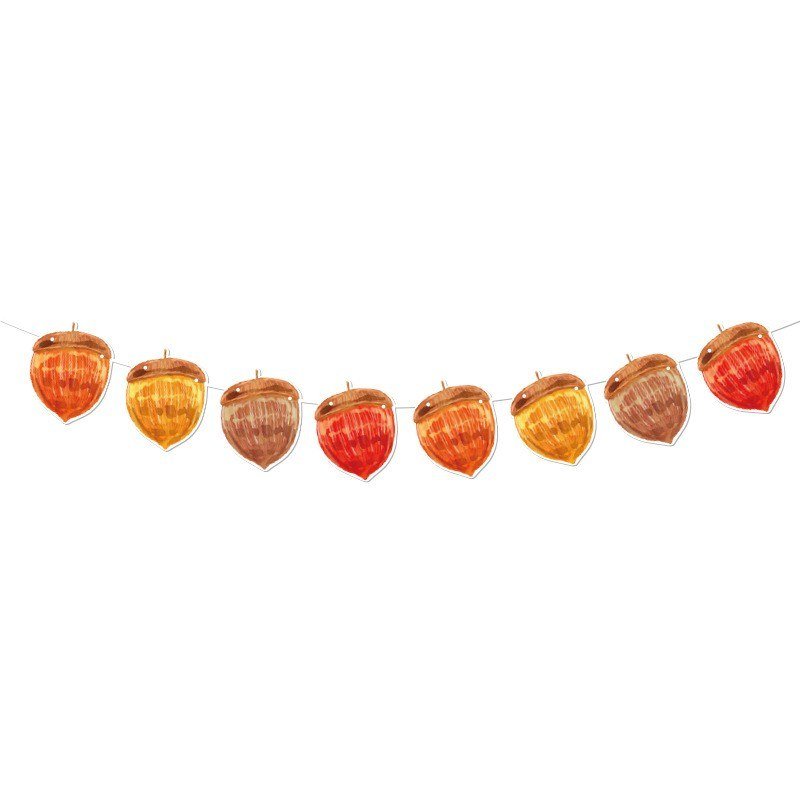 Thanksgiving Acorn Bunting — 8 Cards on 1 Cord