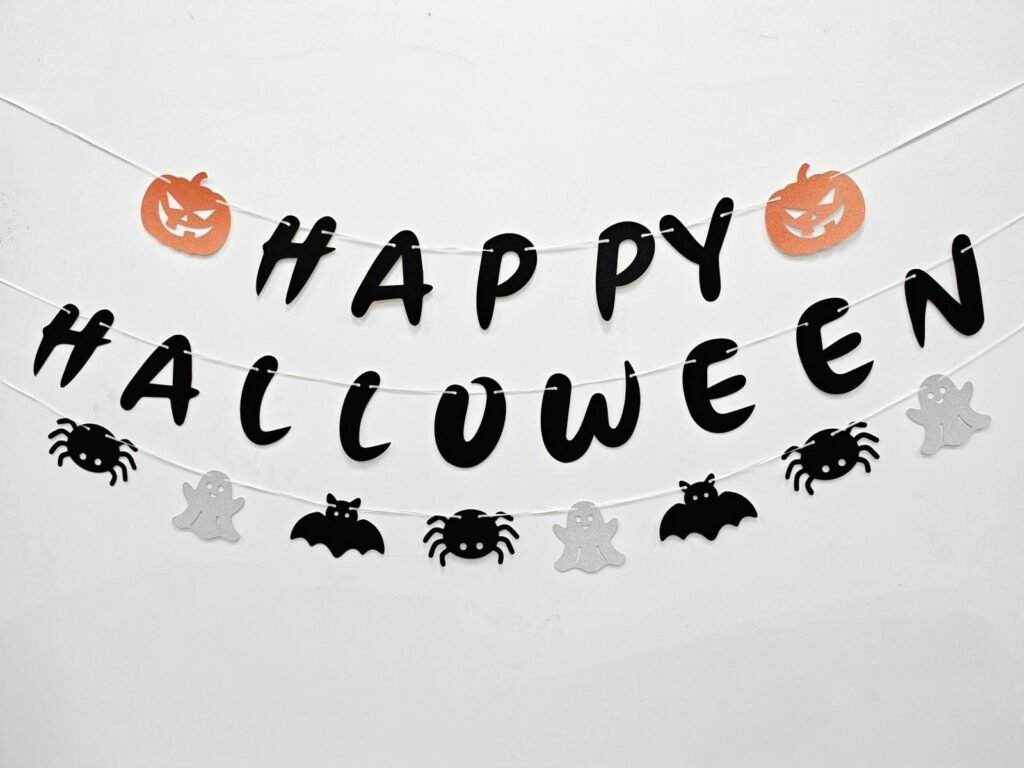 Halloween Glitter Letter Banner — HAPPY HALLOWEEN Style 2602