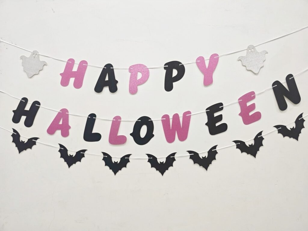 Halloween Glitter Letter Banner — HAPPY HALLOWEEN Style 2603
