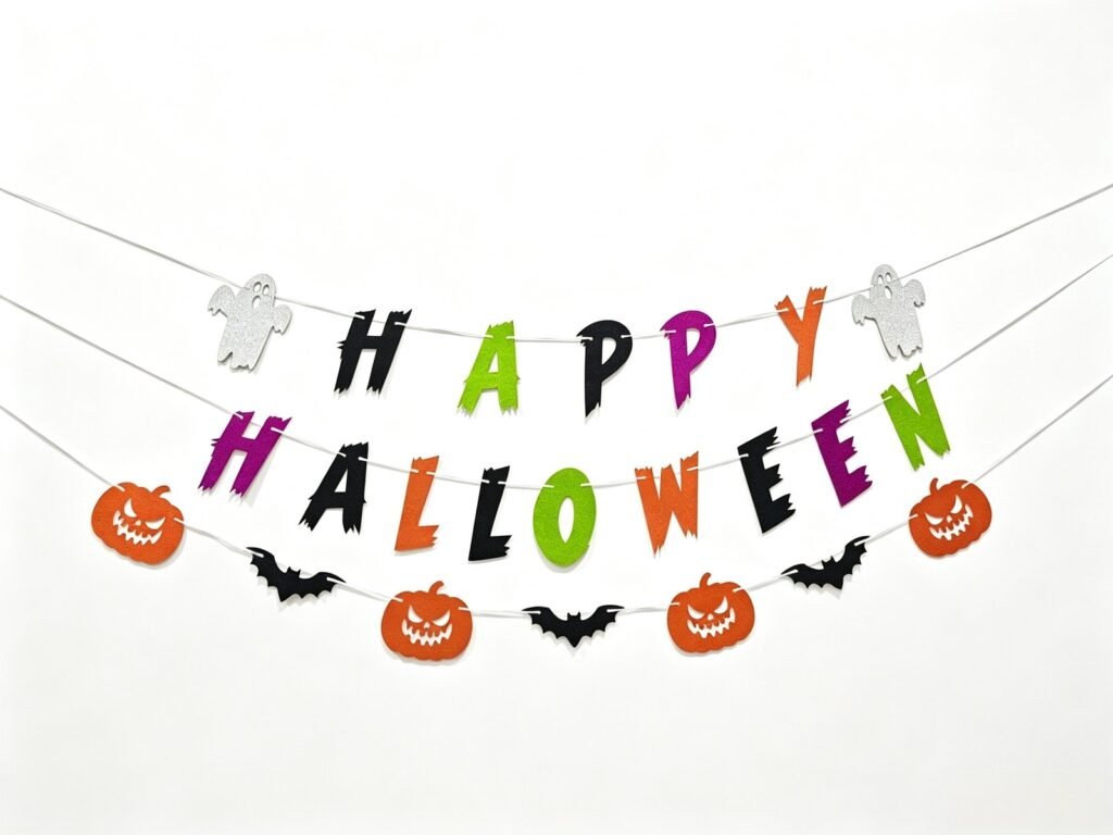 Halloween Glitter Letter Banner — HAPPY HALLOWEEN Style 2605