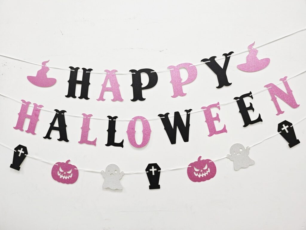 Halloween Glitter Letter Banner — HAPPY HALLOWEEN Style 2606