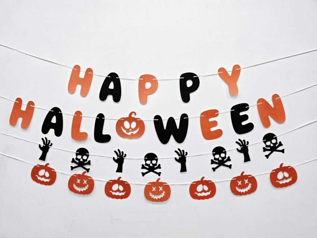Halloween Glitter Letter Banner — HAPPY HALLOWEEN Style 2607