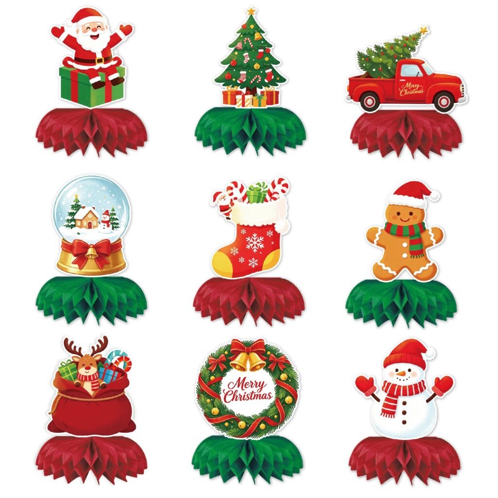 christmas honeycomb table decorations — style a — wholesale party decoration product photo