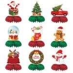 Christmas Honeycomb Table Decorations - Style A