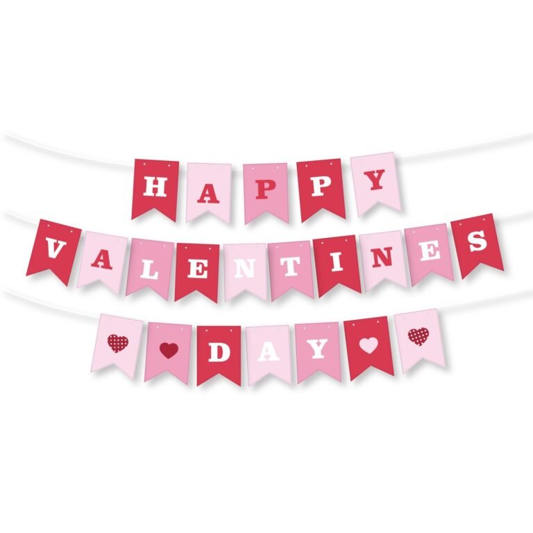 Happy Valentine’s Day Bunting — 3-Strand Letter Banner Set