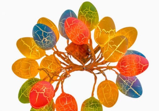 Easter Egg LED String Lights — Colourful Battery Fairy Lights for Spring