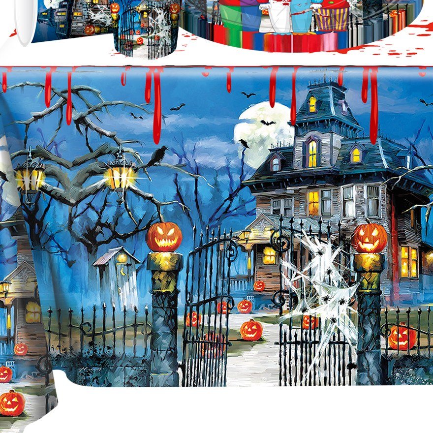 Killer Clown Halloween Adult Party Tableware Set — detail view 2
