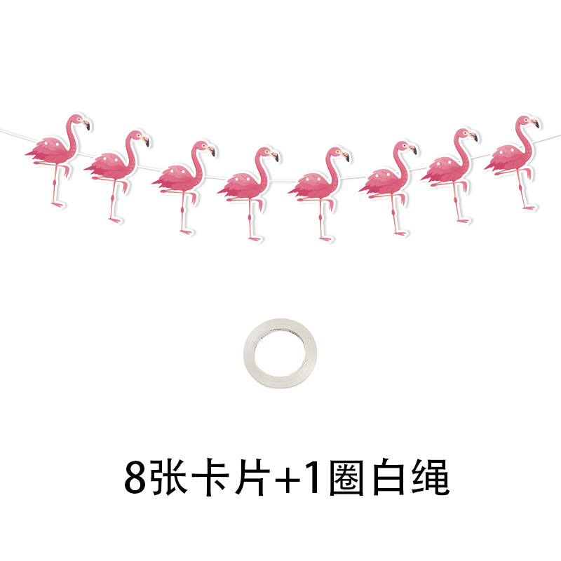 Hawaiian Flamingo Bunting Banner