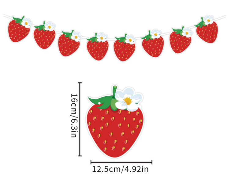 Strawberry Bunting Banner