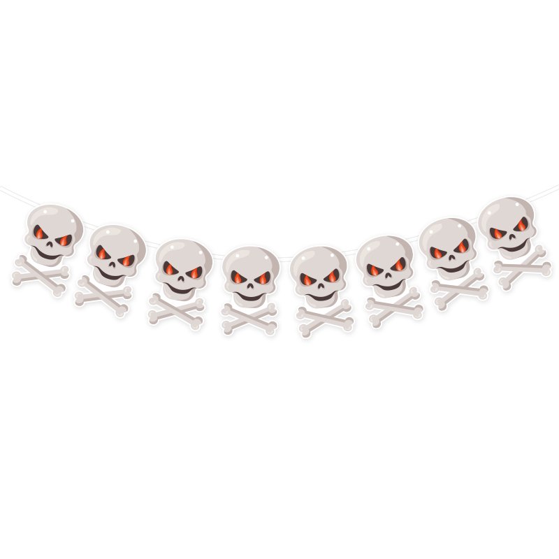 Halloween Skeleton Bunting Banner — decorative set