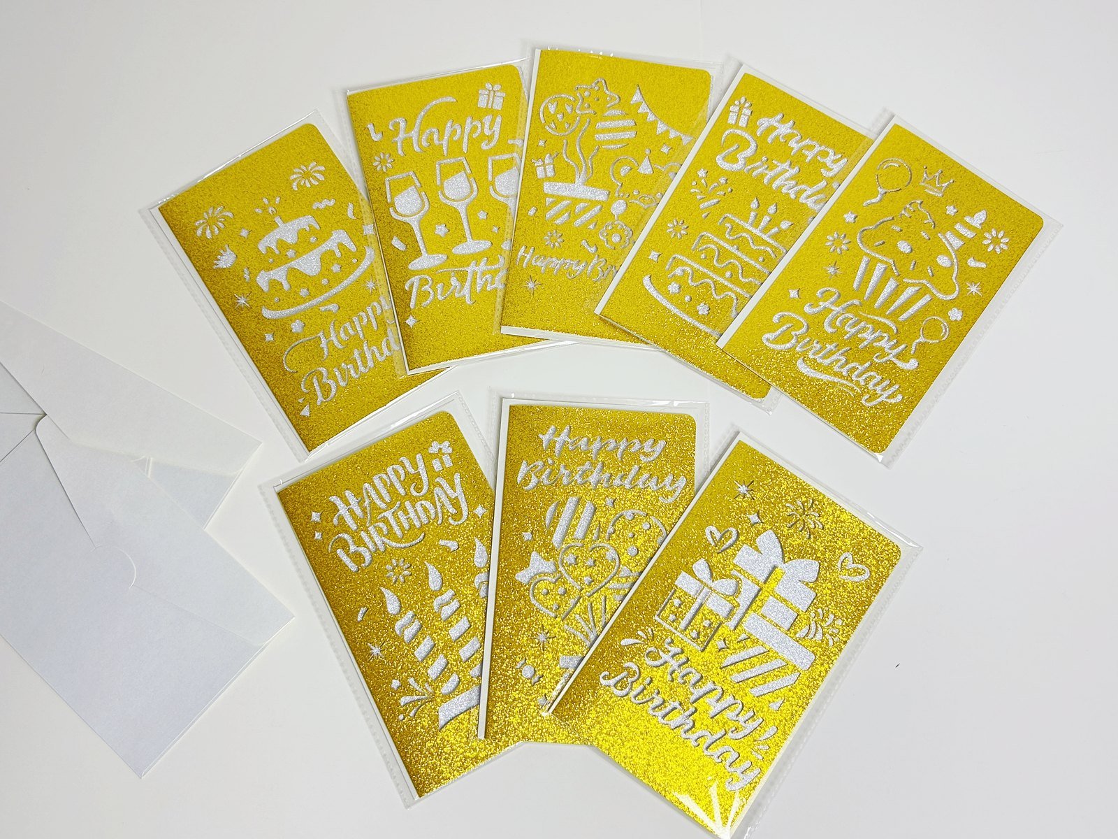Gold Laser-Cut Birthday Greeting Card with Envelope