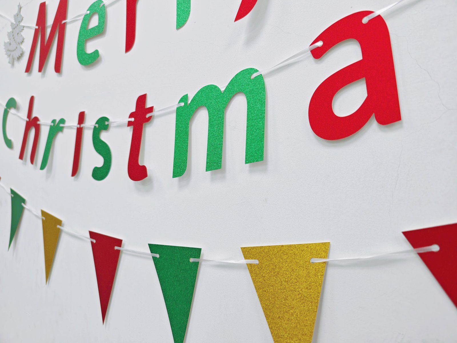 Christmas Glitter Banner & Garland Set — Style 2604