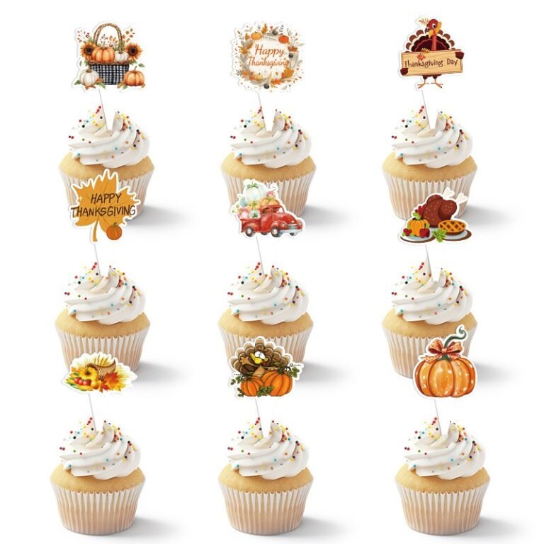 Thanksgiving Small Cake Picks